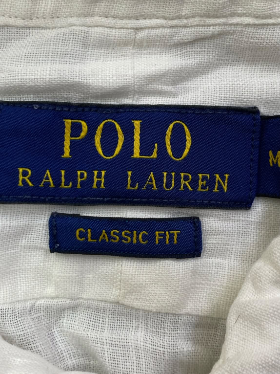 POLO RALPH LAUREN SHORT SLEEVE SHIRT LOGO WHITE UNISEX M