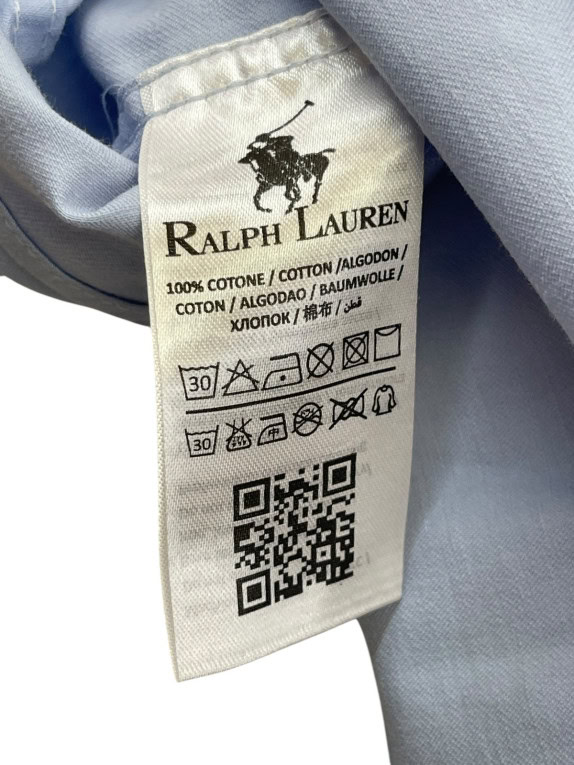 POLO RALPH LAUREN CAMICIA MINIMAL AZZURRO CHIARO UOMO PRE OWNED L
