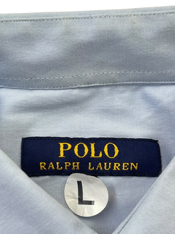POLO RALPH LAUREN CAMICIA MINIMAL AZZURRO CHIARO UOMO PRE OWNED L