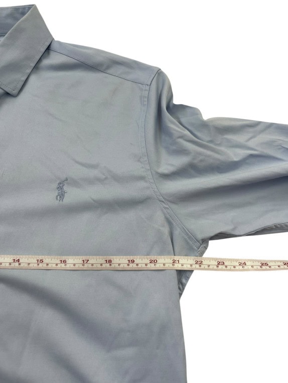 POLO RALPH LAUREN CAMICIA MINIMAL AZZURRO CHIARO UOMO PRE OWNED L