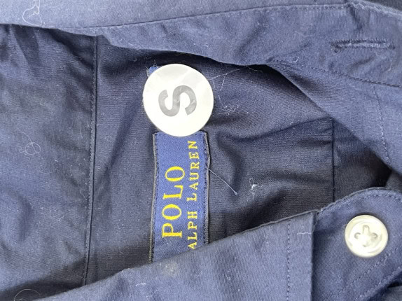 POLO RALPH LAUREN CAMICIA MINIMAL NAVY UOMO PRE OWNED S