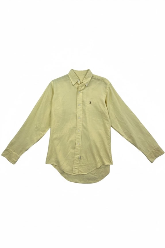 POLO RALPH LAUREN ΠΟΥΚΑΜΙΣΟ OXFORD CASUAL ΜΙΚΡΟ ΚΕΝΤΗΤΟ ΛΟΓΟΤΥΠΟ ΚΙΤΡΙΝΟ UNISEX S