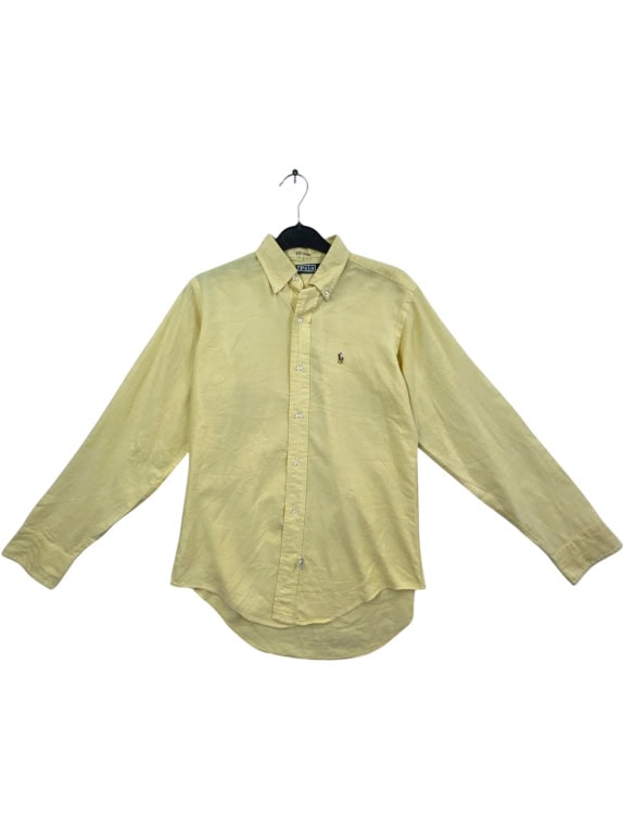 POLO RALPH LAUREN ΠΟΥΚΑΜΙΣΟ OXFORD CASUAL ΜΙΚΡΟ ΚΕΝΤΗΤΟ ΛΟΓΟΤΥΠΟ ΚΙΤΡΙΝΟ UNISEX S
