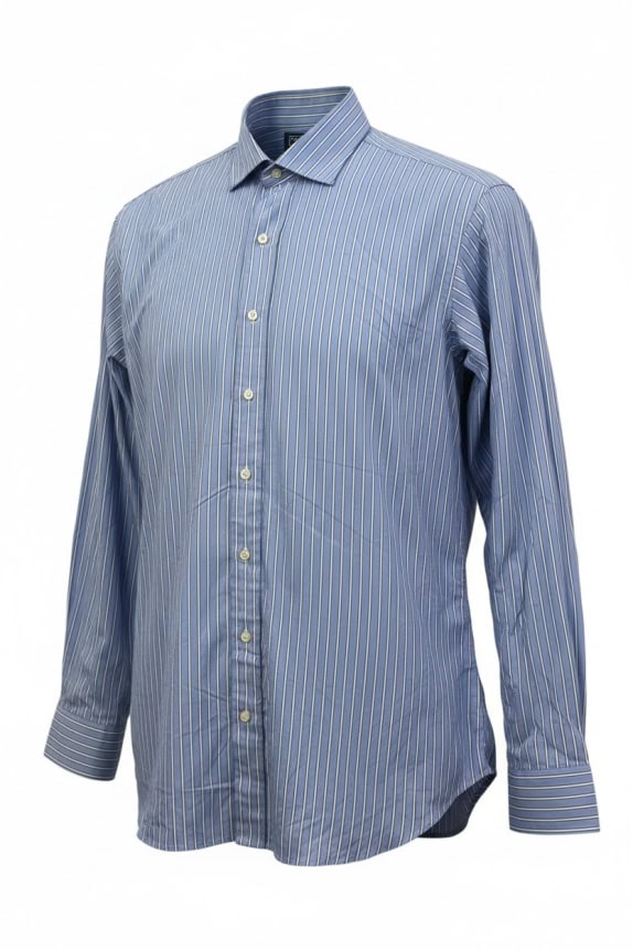 POLO RALPH LAUREN SHIRT STRIPED BLUE MENS XL pre-owned