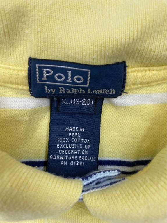 Polo Ralph Lauren Striped Polo Yellow Unisex XL
