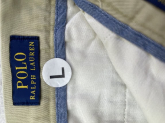 POLO RALPH LAUREN SHORTS CLASSIC BEIGE UOMO PRE OWNED L