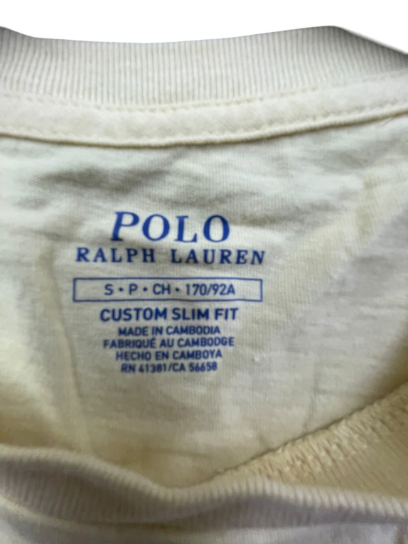 POLO RALPH LAUREN T-shirt Custom Slim Fit Logo Giallo UNISEX M