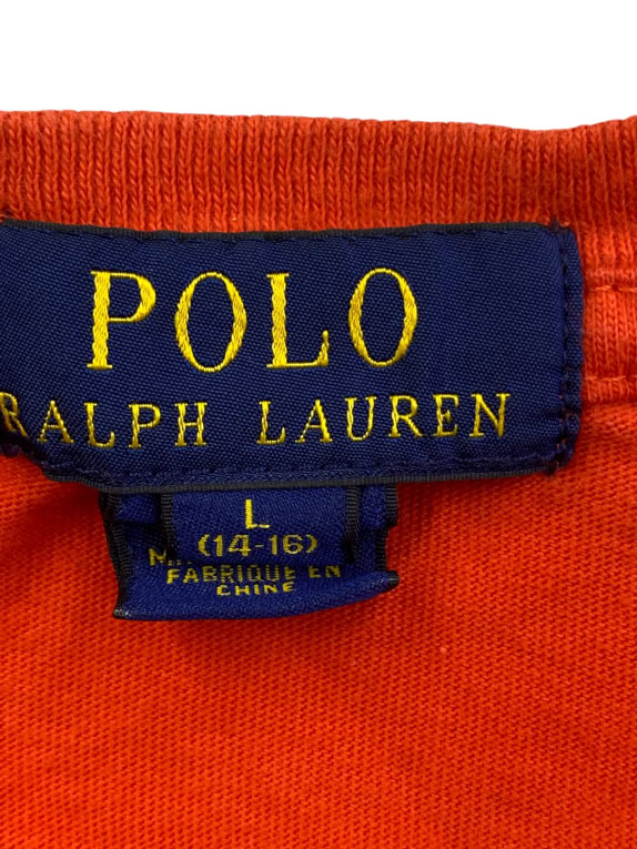 POLO RALPH LAUREN T-SHIRT LOGO ΠΟΡΤΟΚΑΛΙ UNISEX L
