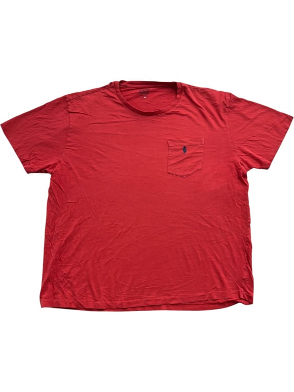 POLO RALPH LAUREN T-SHIRT ΜΕ ΤΣΕΠΗ ΚΑΙ LOGO ΚΟΚΚΙΝΟ UNISEX XL