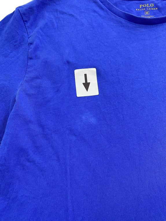 POLO RALPH LAUREN T SHIRT ΜΕ ΤΣΕΠΗ ΚΕΝΤΗΤΟ ΛΟΓΟΤΥΠΟ ΜΠΛΕ ROYAL UNISEX MEDIUM preowned