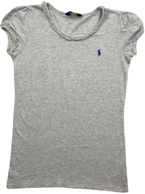 POLO RALPH LAUREN T-SHIRT ΜΕ ΒΟΛΑΝ ΚΕΝΤΗΤΟ LOGO ΓΚΡΙ ΓΥΝΑΙΚΕΙΟ S