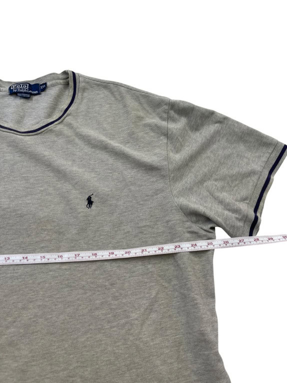 POLO RALPH LAUREN T SHIRT MINIMAL GRIGIA UOMO PRE OWNED XXL