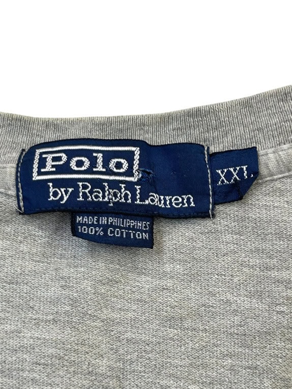 POLO RALPH LAUREN T SHIRT MINIMAL GRIGIA UOMO PRE OWNED XXL