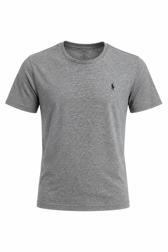 POLO RALPH LAUREN T SHIRT MINIMAL GREY MEN PRE OWNED L