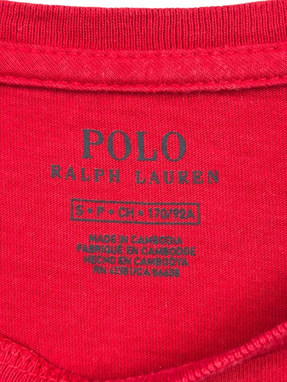 POLO RALPH LAUREN T SHIRT MINIMAL ΚΟΚΚΙΝΟ ΑΝΤΡΙΚΟ PRE OWNED S