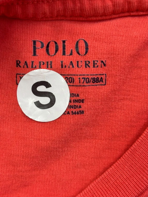 POLO RALPH LAUREN T SHIRT MINIMAL ΚΟΚΚΙΝΟ ΑΝΤΡΙΚΟ PRE OWNED S