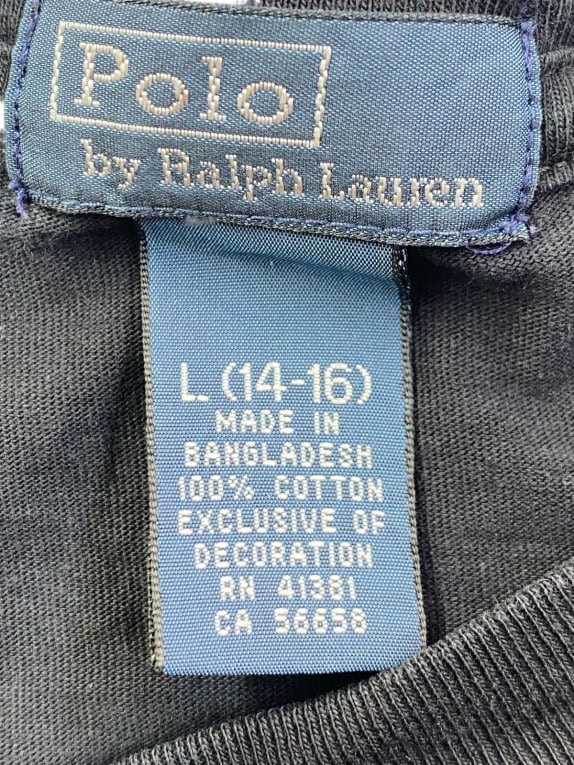 POLO RALPH LAUREN T SHIRT MINIMAL ΜΑΥΡΟ ΑΝΤΡΙΚΟ PRE OWNED L