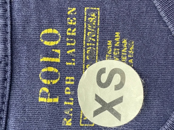 POLO RALPH LAUREN T SHIRT MINIMAL NAVY MEN PRE OWNED XS