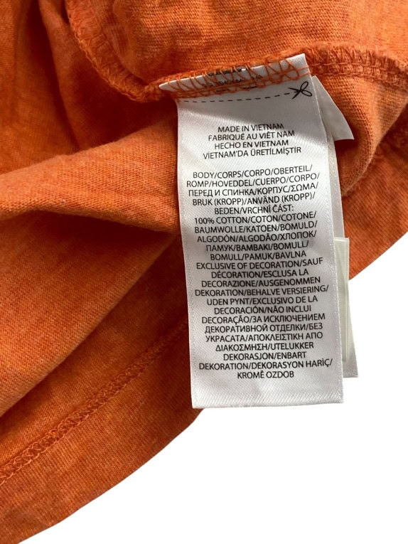POLO RALPH LAUREN T SHIRT MINIMAL ΠΟΡΤΟΚΑΛΙ ΑΝΤΡΙΚΟ PRE OWNED L