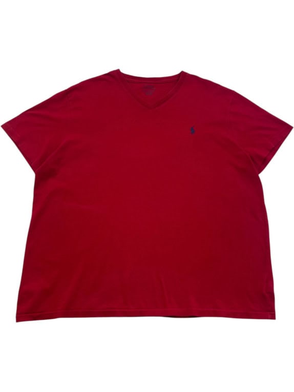 POLO RALPH LAUREN GRAPHIC TEE BURGUNDY MEN PRE OWNED XL