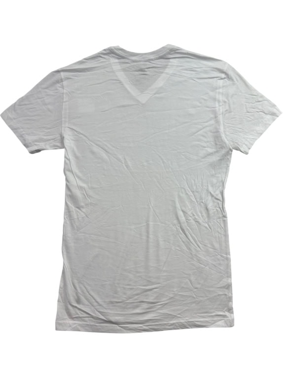 POLO RALPH LAUREN T-SHIRT CON SCOLLO A V CON LOGO RICAMATO BIANCO UNISEX MEDIUM