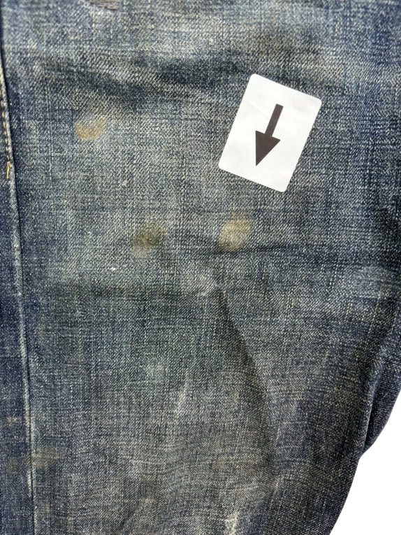 POLO RALPH LAUREN ΤΖΙΝ ΠΑΝΤΕΛΟΝΙ DISTRESSED ΜΠΛΕ ΑΝΤΡΙΚΟ L pre-owned