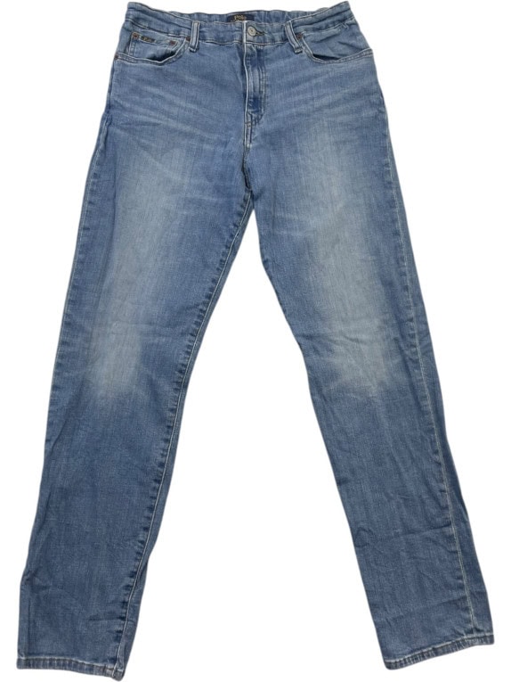 POLO RALPH LAUREN ΤΖΙΝ ΠΑΝΤΕΛΟΝΙ WASHED ΜΠΛΕ ΓΥΝΑΙΚΕΙΟ PRE OWNED XS
