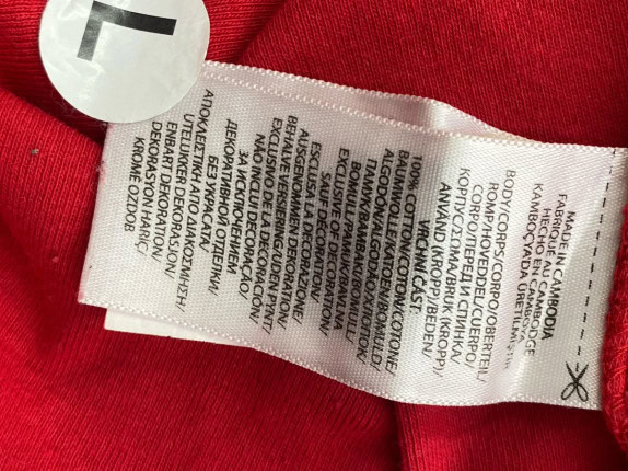 POLO RALPH LAUREN V NECK T SHIRT ΚΛΑΣΙΚΟ ΚΟΚΚΙΝΟ ΓΥΝΑΙΚΕΙΟ PRE OWNED L