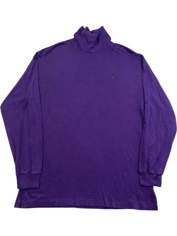 POLO RALPH LAUREN TURTLENECK MINIMAL PURPLE MENS PRE OWNED XL