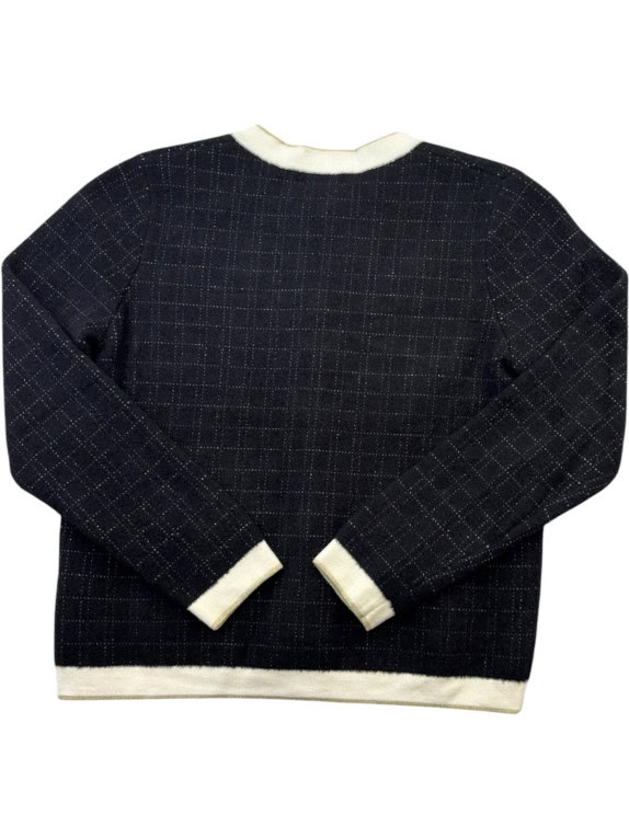 POLO SPORT KNIT CARDIGAN COLLEGIATE BLACK MEN PRE OWNED M