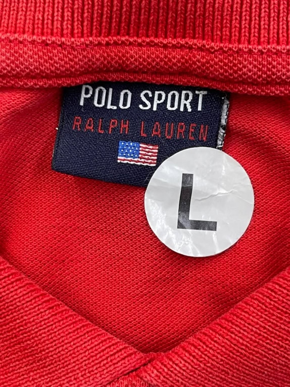 POLO SPORT RALPH LAUREN POLO SHIRT CLASSIC ΚΟΚΚΙΝΟ ΑΝΤΡΙΚΟ PRE OWNED L