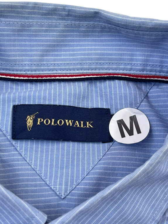 POLOWALK ΚΟΝΤΟΜΑΝΙΚΟ ΠΟΥΚΑΜΙΣΟ ΡΙΓΕ ΓΑΛΑΖΙΟ ΑΝΤΡΙΚΟ PRE OWNED M