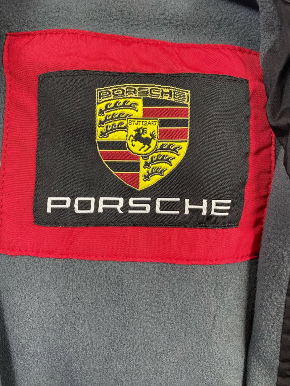 PORSCHE DESIGN Hooded Jacket Vintage Logo Μαύρο/Κόκκινο Ανδρικό M