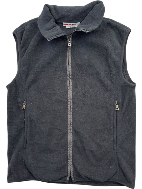 PRADA GILET FLEECE MINIMAL NERO UNISEX PRE OWNED S