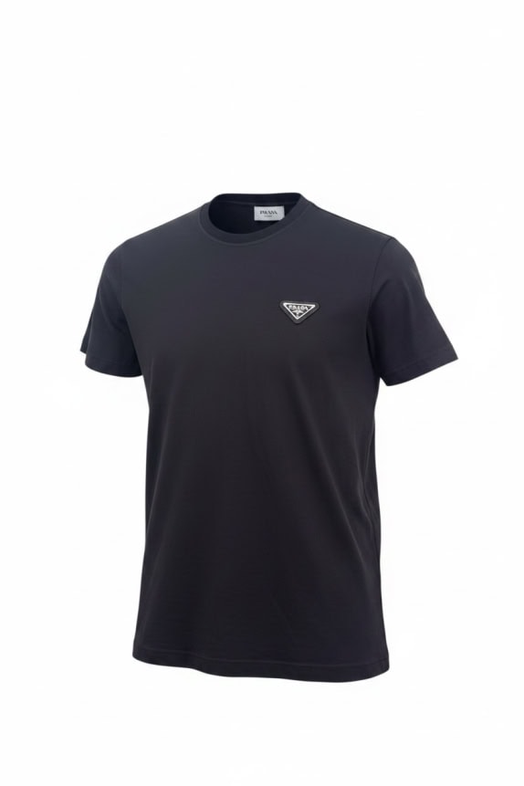 PRADA T SHIRT MINIMAL CHARCOAL UOMO PRE OWNED L