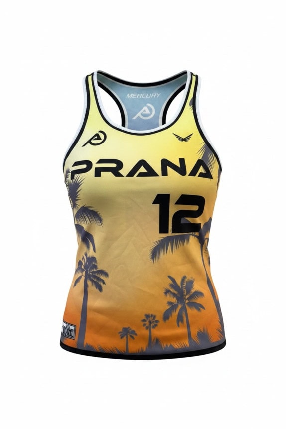 PRANA ΑΘΛΗΤΙΚΟ ΤΟΠ SPORTSWEAR GRAPHIC ΚΙΤΡΙΝΟ ΠΟΡΤΟΚΑΛΙ ΓΥΝΑΙΚΕΙΟ PRE OWNED M