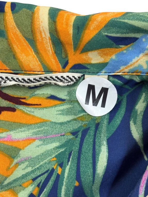 PRE OWNED ΠΟΥΚΑΜΙΣΟ TROPICAL PRINT ΜΠΛΕ ΑΝΔΡΙΚΟ M
