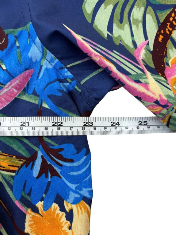 PRE OWNED ΠΟΥΚΑΜΙΣΟ TROPICAL PRINT ΜΠΛΕ ΑΝΔΡΙΚΟ M