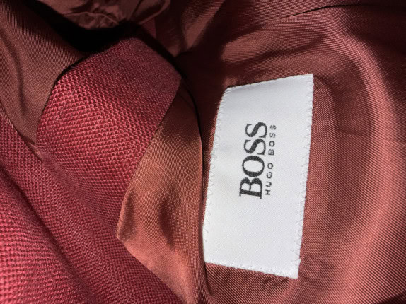 HUGO BOSS PRE OWNED ΣΑΚΑΚΙ ΚΑΦΕ ΜΠΟΡΝΤΟ ΑΝΤΡΙΚΟ L