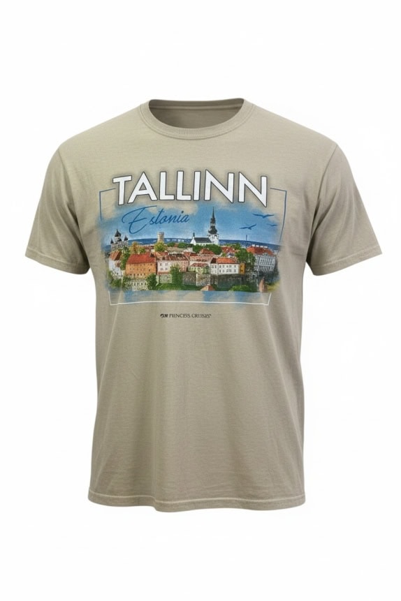 PRINCESS CRUISES T-SHIRT TALLINN ESTONIA GRAPHIC ΜΠΕΖ UNISEX M