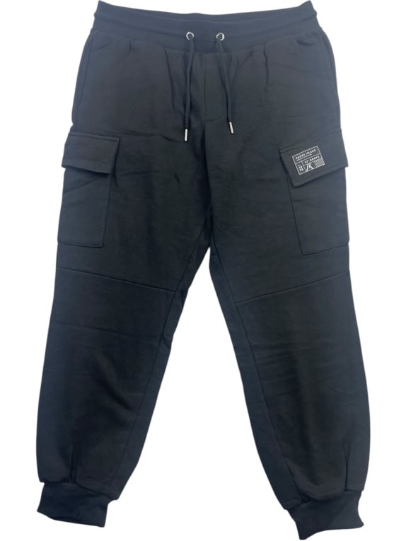 Pantaloni cargo da uomo neri taglia L