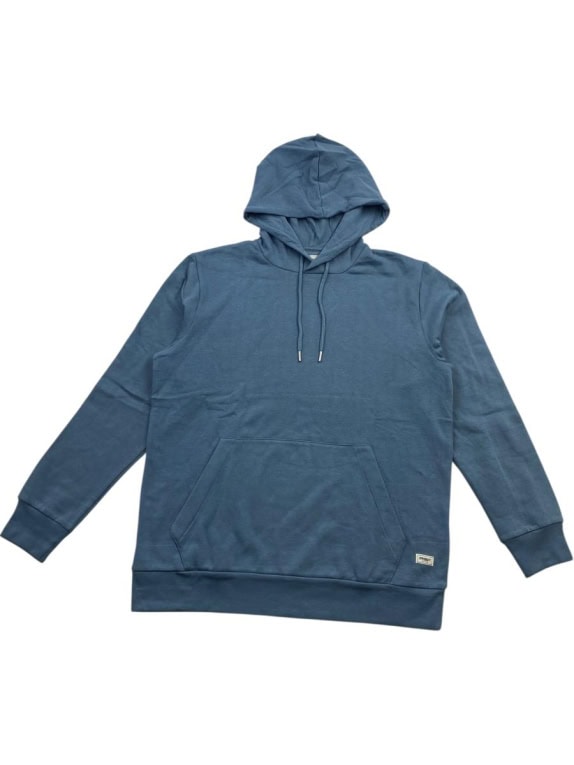 PRODUKT Hoodie Sweatshirt Minimal Logo Patch Blue Men's XL