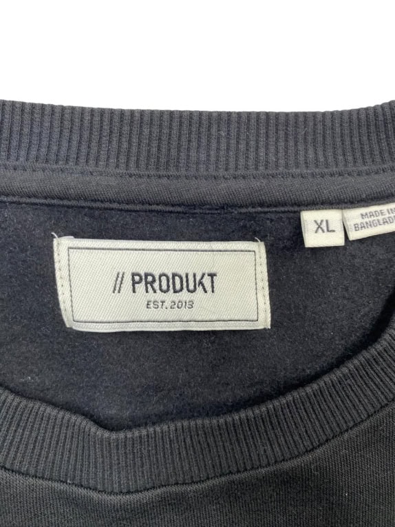 PRODUKT Φούτερ Minimal Basic Μαύρο Ανδρικό XL