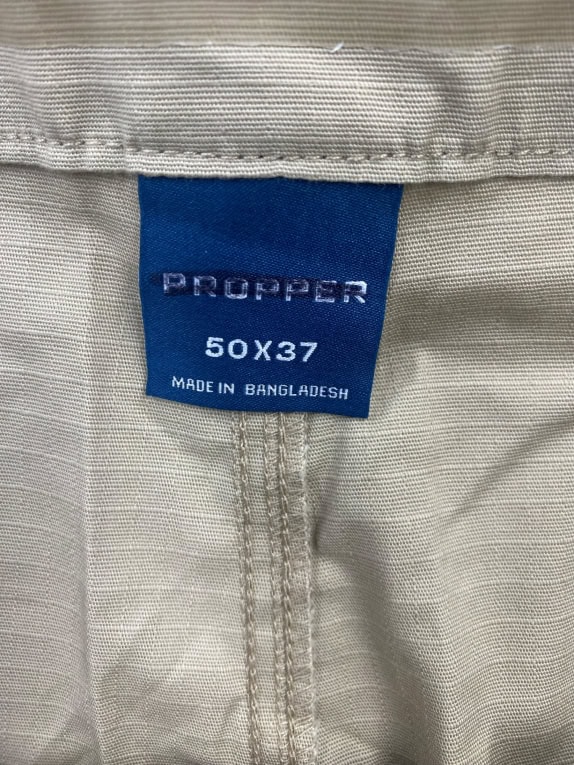 PROPPER PANTALONI CARGO TATTICI RIPSTOP BEIGE DA UOMO 7XL (50X37)