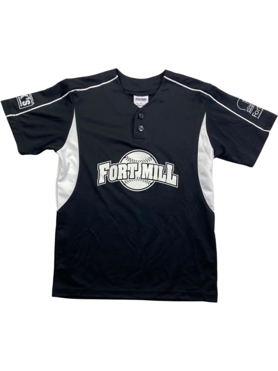 Protime Sports Fort Mill Baseball Jersey Black YL