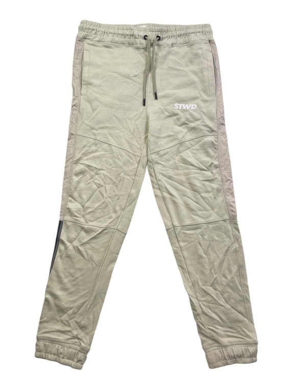 PULL&BEAR Pantaloni jogger casual con logo beige da uomo L