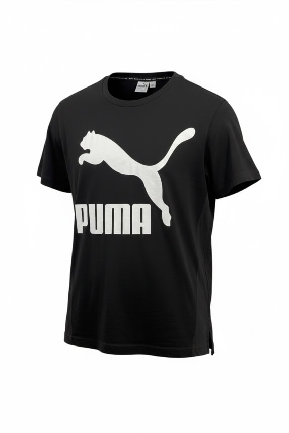 Puma Ανδρικό T-Shirt Μαύρο με Λογότυπο Size M