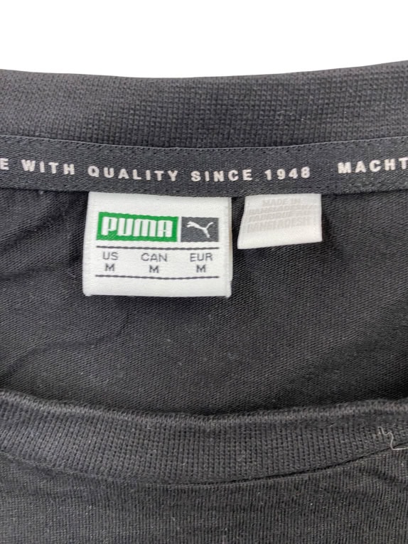 Puma Ανδρικό T-Shirt Μαύρο με Λογότυπο Size M