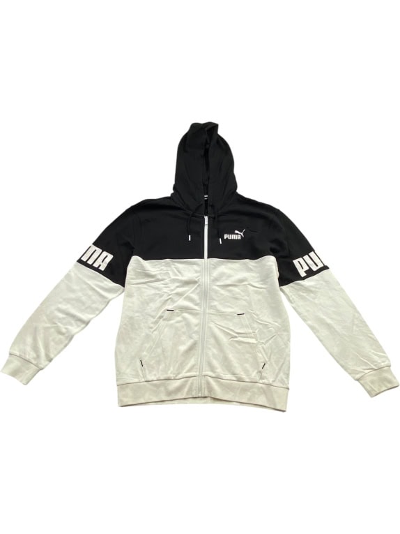 Puma Men’s Full Zip Hoodie Black/White XXL