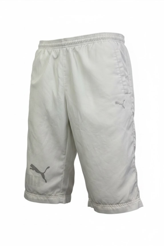 PUMA ΑΘΛΗΤΙΚΗ ΒΕΡΜΟΥΔΑ BIG LOGO ΛΕΥΚΗ UNISEX L